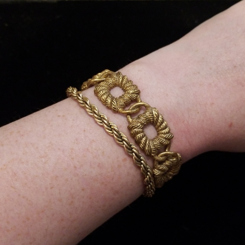 Vintage Gold Bracelet Set
